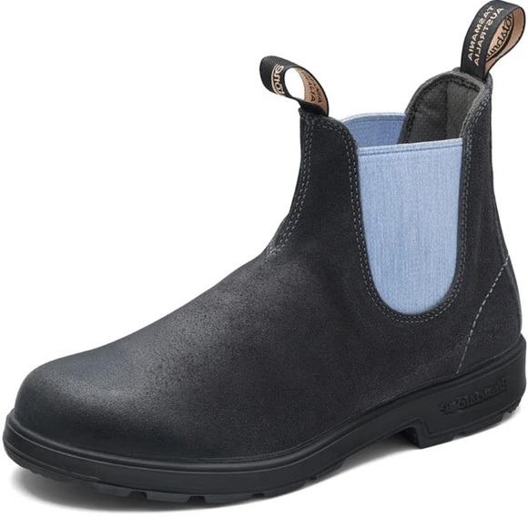 Blundstone Suede Chelsea Boot unisex USW-8, USM-6, AUS-5 steel grey/ pale denim. - Picture 11 of 14